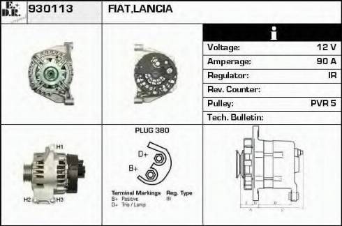 EDR 930113 - Alternator www.autospares.lv