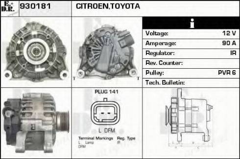 EDR 930181 - Генератор www.autospares.lv