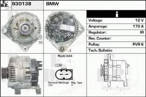 EDR 930138 - Ģenerators www.autospares.lv