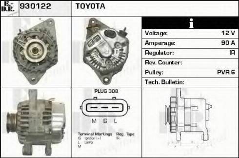 EDR 930122 - Ģenerators www.autospares.lv