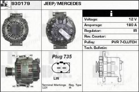 EDR 930179 - Alternator www.autospares.lv