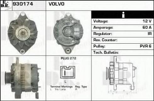 EDR 930174 - Alternator www.autospares.lv