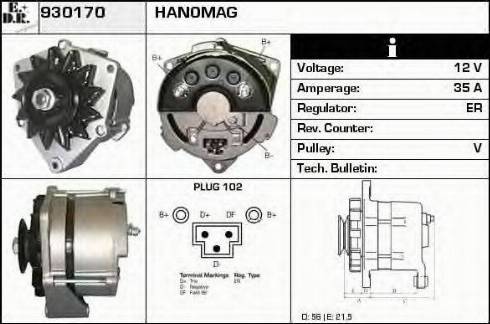 EDR 930170 - Alternator www.autospares.lv