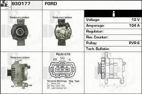 EDR 930177 - Генератор www.autospares.lv