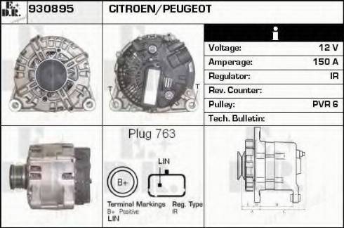 EDR 930895 - Генератор www.autospares.lv