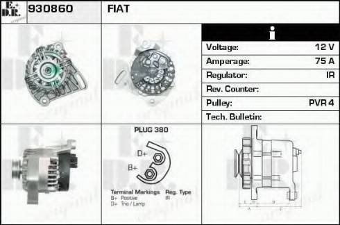 EDR 930860 - Alternator www.autospares.lv