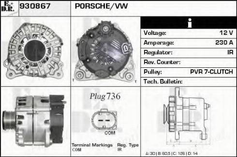 EDR 930867 - Ģenerators www.autospares.lv