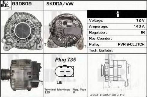 EDR 930809 - Ģenerators www.autospares.lv