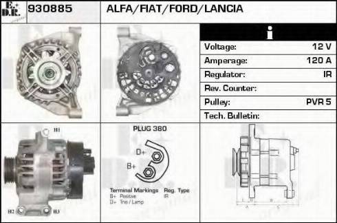 EDR 930885 - Генератор www.autospares.lv