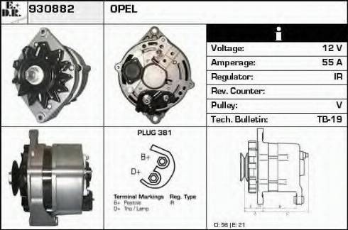 EDR 930882 - Генератор www.autospares.lv