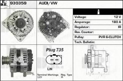 EDR 930359 - Ģenerators www.autospares.lv