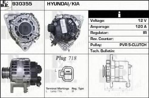 EDR 930355 - Генератор www.autospares.lv