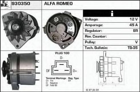 EDR 930350 - Генератор www.autospares.lv