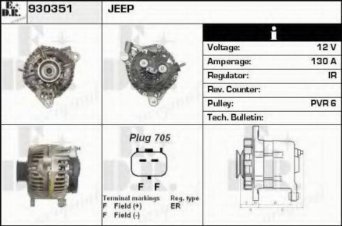 EDR 930351 - Ģenerators www.autospares.lv