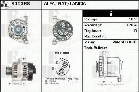 EDR 930368 - Alternator www.autospares.lv