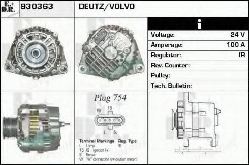 EDR 930363 - Ģenerators www.autospares.lv