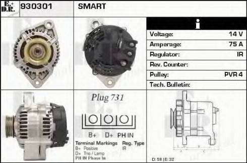 EDR 930301 - Генератор www.autospares.lv