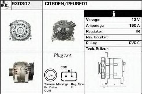 EDR 930307 - Генератор www.autospares.lv