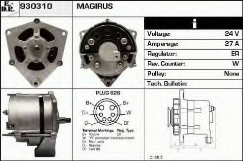 EDR 930310 - Alternator www.autospares.lv