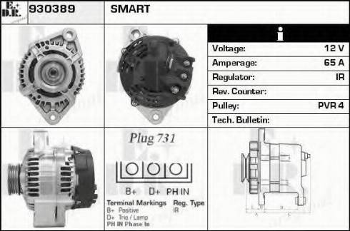 EDR 930389 - Генератор www.autospares.lv