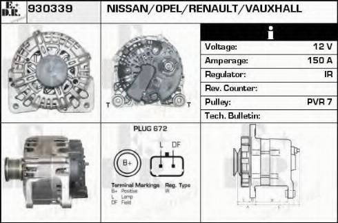 EDR 930339 - Генератор www.autospares.lv