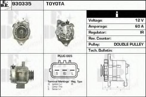 EDR 930335 - Alternator www.autospares.lv