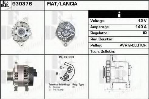 EDR 930376 - Alternator www.autospares.lv