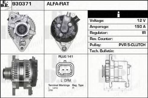 EDR 930371 - Ģenerators www.autospares.lv