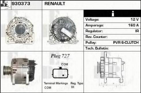 EDR 930373 - Генератор www.autospares.lv