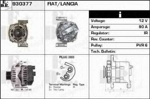 EDR 930377 - Генератор www.autospares.lv