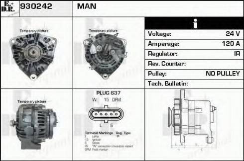 EDR 930242 - Ģenerators www.autospares.lv