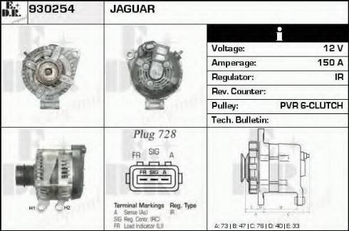 EDR 930254 - Генератор www.autospares.lv