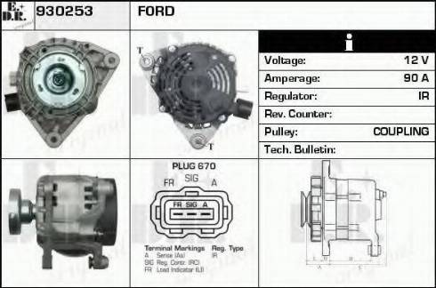 EDR 930253 - Ģenerators www.autospares.lv