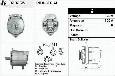 EDR 930265 - Генератор www.autospares.lv