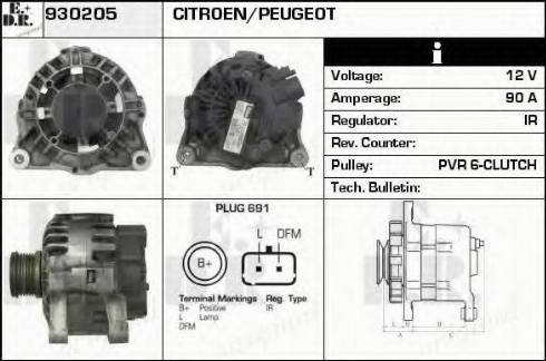 EDR 930205 - Генератор www.autospares.lv