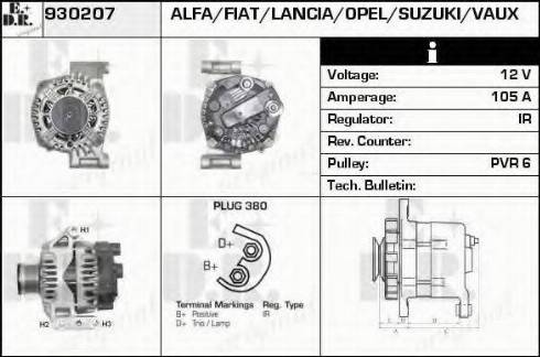 EDR 930207 - Генератор www.autospares.lv