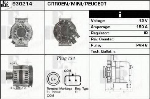 EDR 930214 - Alternator www.autospares.lv