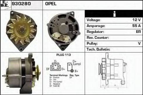 EDR 930280 - Генератор www.autospares.lv