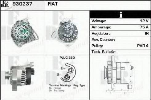 EDR 930237 - Alternator www.autospares.lv