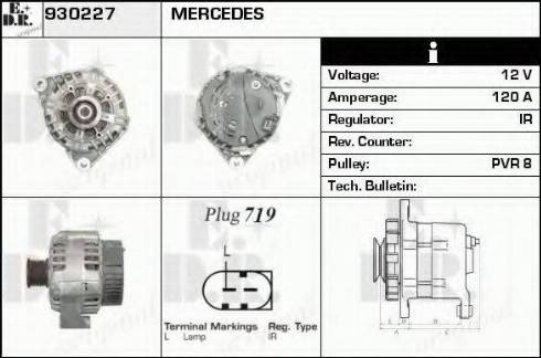 EDR 930227 - Alternator www.autospares.lv