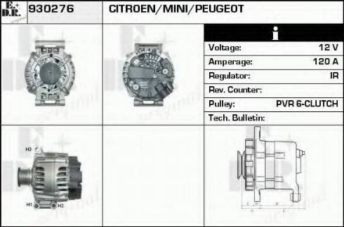 EDR 930276 - Ģenerators www.autospares.lv