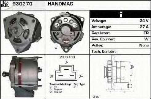 EDR 930270 - Генератор www.autospares.lv