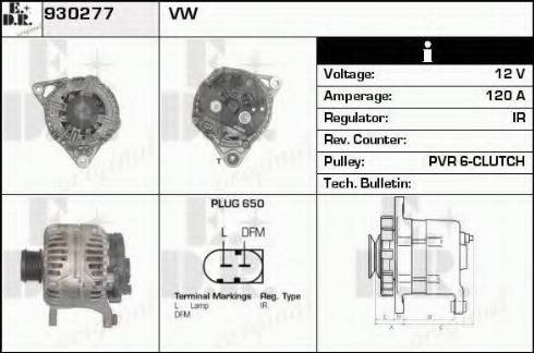 EDR 930277 - Alternator www.autospares.lv