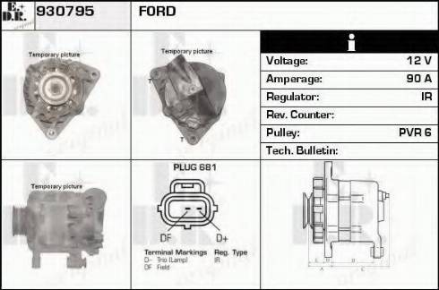 EDR 930795 - Генератор www.autospares.lv