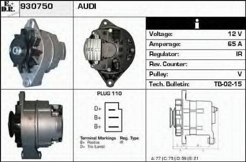 EDR 930750 - Генератор www.autospares.lv