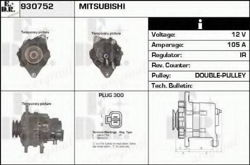 EDR 930752 - Ģenerators www.autospares.lv