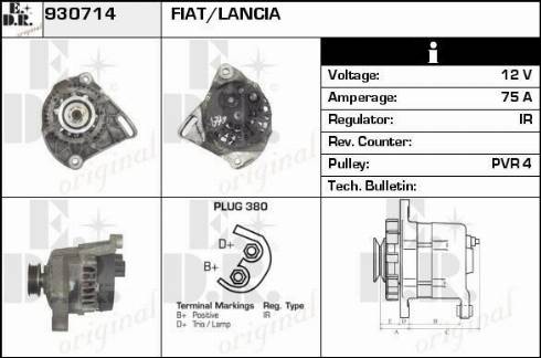 EDR 930714 - Alternator www.autospares.lv