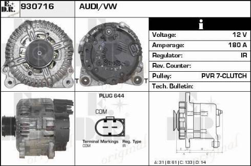 EDR 930716 - Ģenerators www.autospares.lv