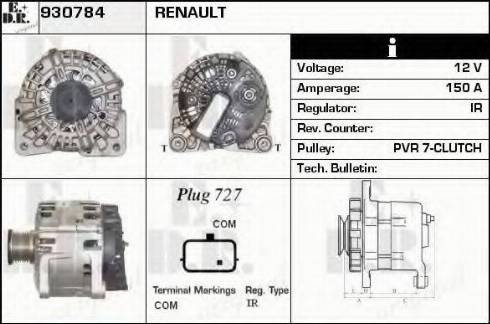 EDR 930784 - Генератор www.autospares.lv