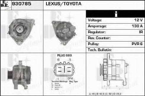 EDR 930785 - Ģenerators www.autospares.lv